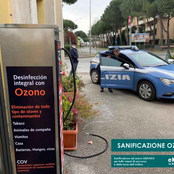 Sanificazione auto veicoli polizia da coronavirus