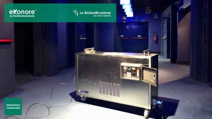 Disinfezione di cinema da coronavirus