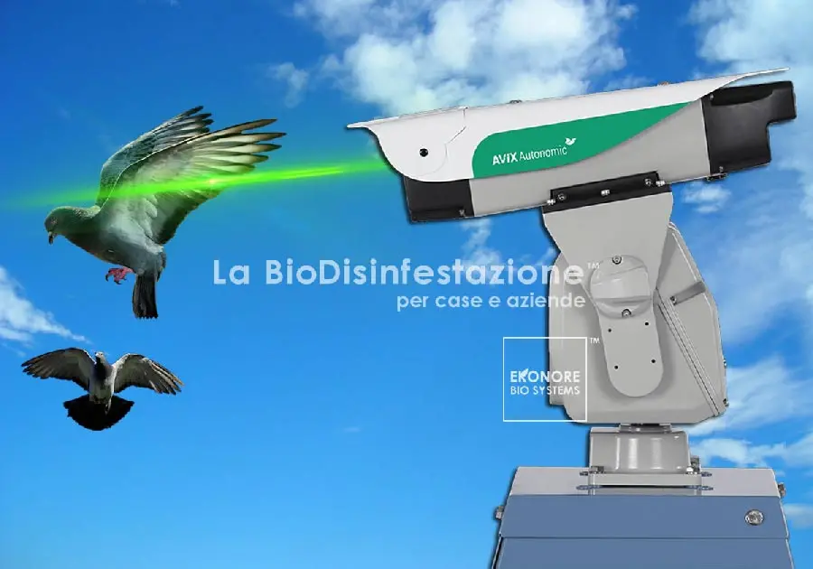 Dissuasore laser per uccelli automatizzato professionale