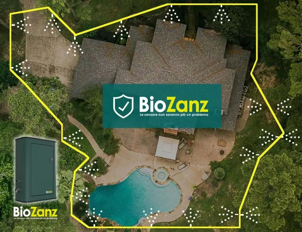 Impianto antizanzare biozanz per giardini e parchi